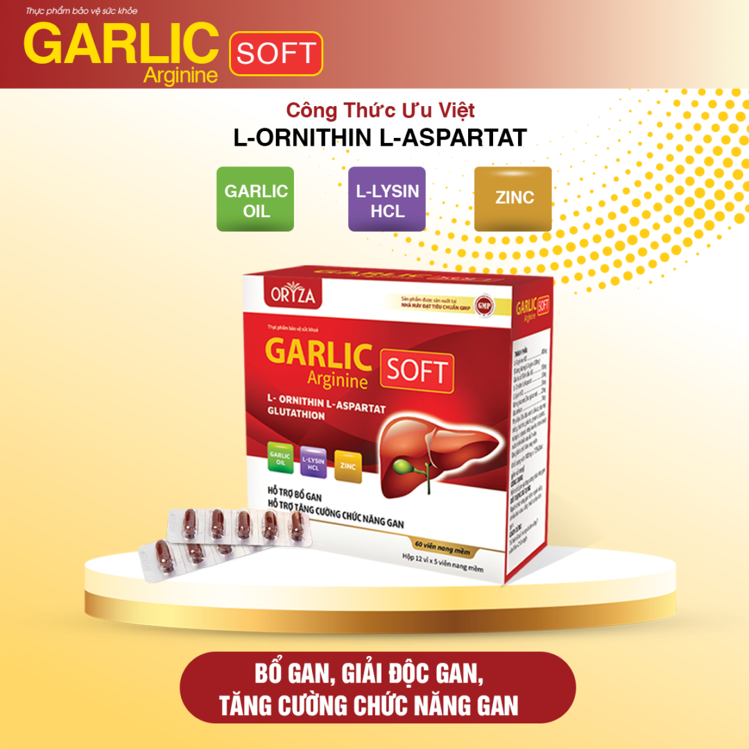 GIẢI ĐỘC GAN garlIC ARGININE SOFT
